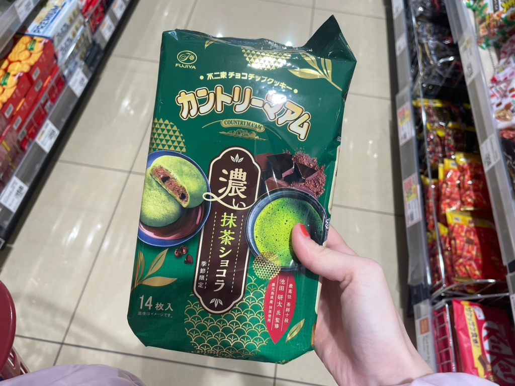 不二家 鄉村餅乾 濃抹茶巧克力