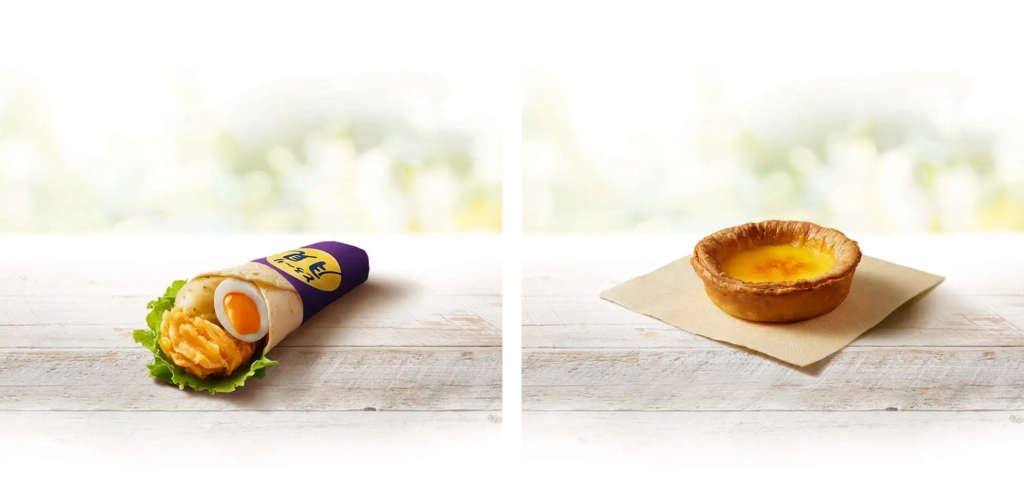 牽絲月見手捲&蛋撻