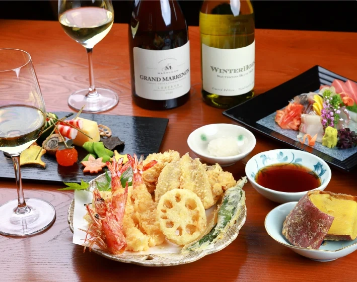 天婦羅新宿綱八的天婦羅套餐