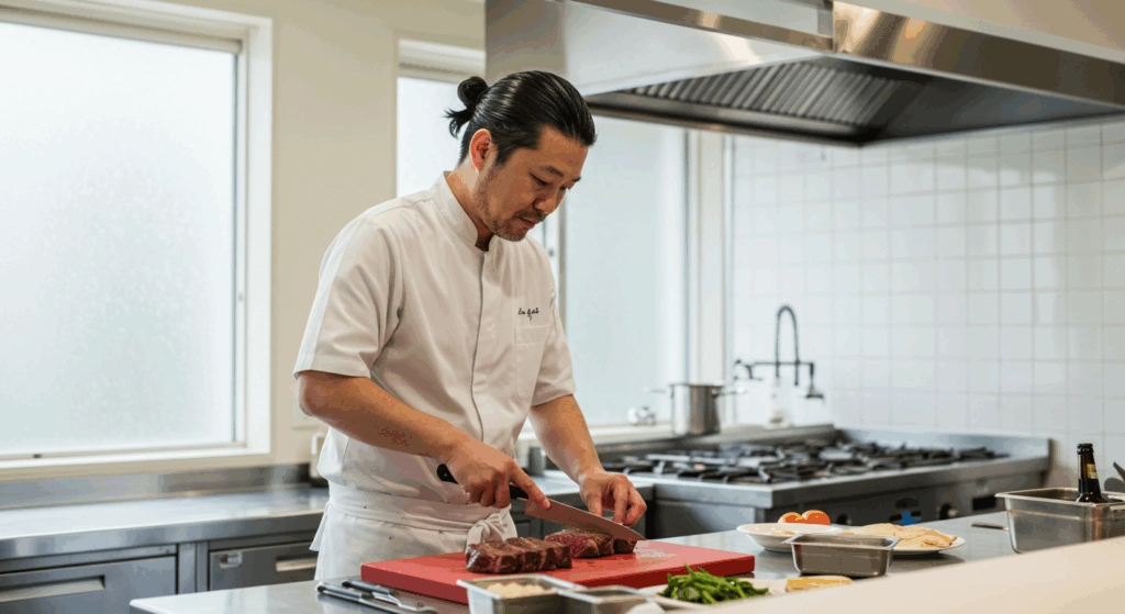 牛排飯 Center Beef 由專業人員處理牛肉