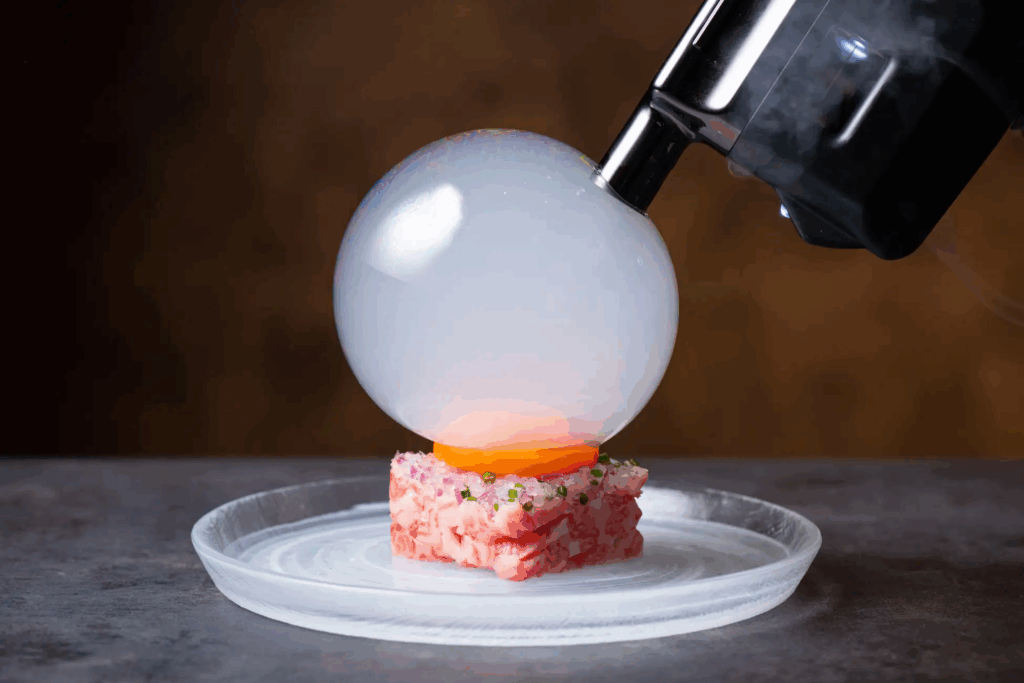 燒肉Inoue 銀座店 瞬間燻製生拌牛肉