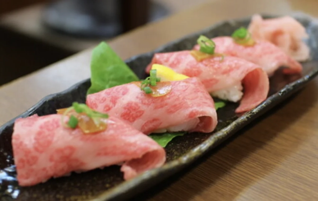 板前燒肉 一斗 的和牛壽司