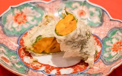 天婦羅 深町 大葉包海膽天婦羅