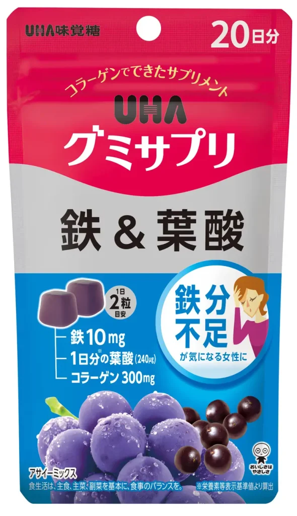 Bic Camera必買 UHA 味覺糖 軟糖保健食品 鐵＆葉酸